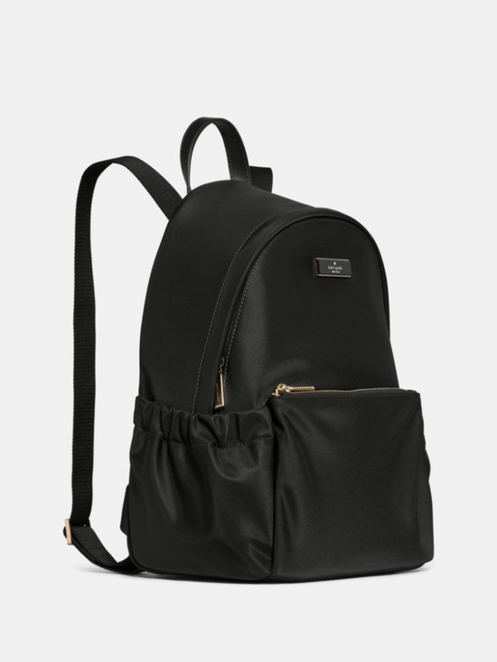 New Kate Spade Carter Nylon Dome Backpack Black KP110 $329